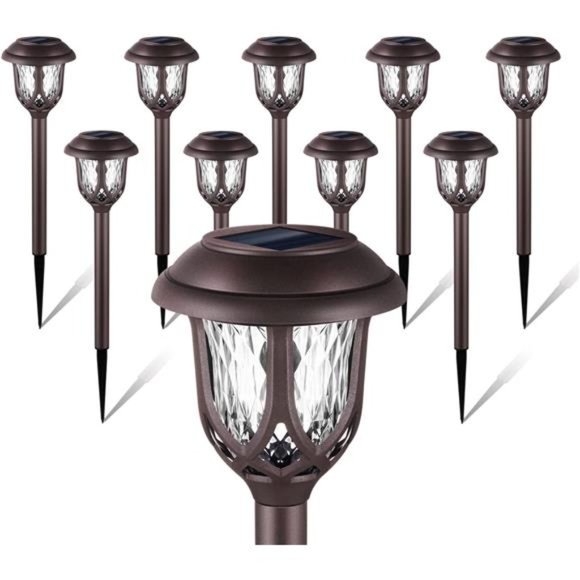 10Pack SolarLights Outdoor Decorative,Solar Pathway Lights Outdoor,Solar Powered - Picture 1 of 7
